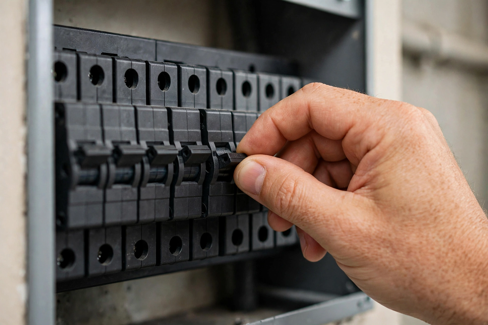 Checking the circuit breaker for a water heater with no hot water in Austin TX